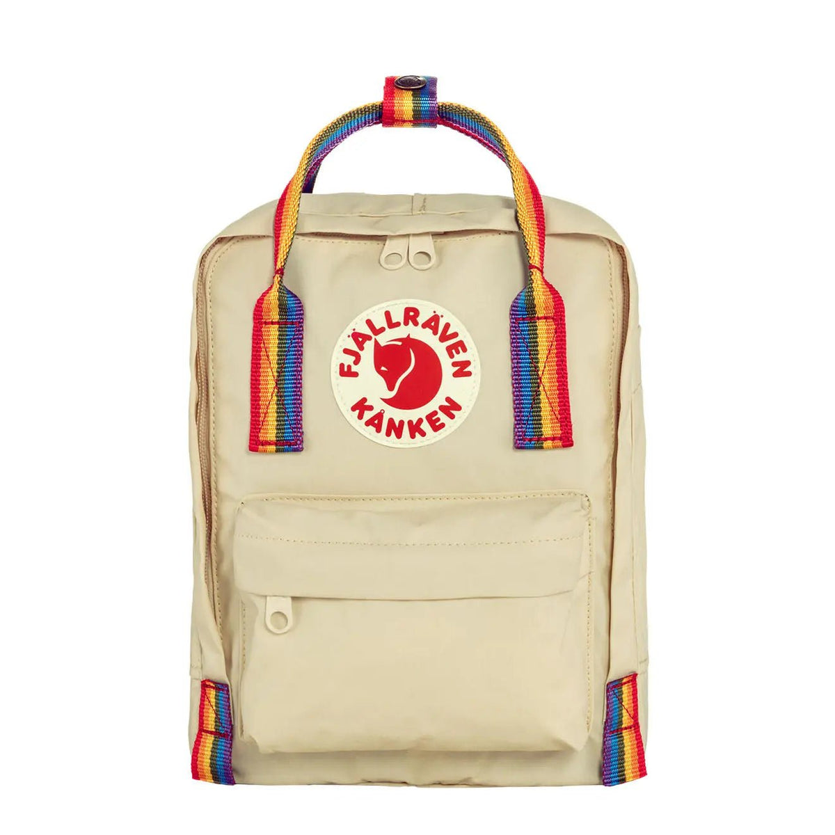 Fjallraven Kanken Rainbow Mini Light Oak-Rainbow Pattern