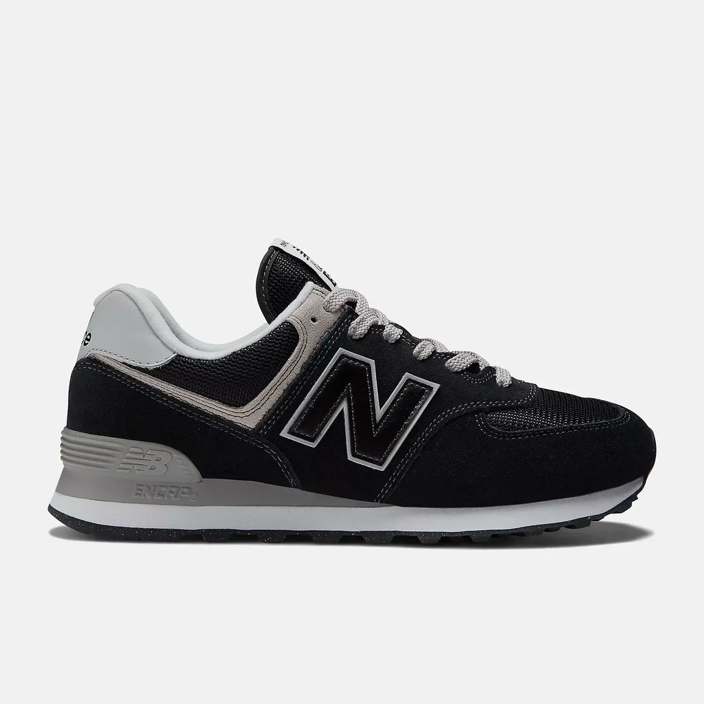 New Balance Men's 574 Core Shoes - Black/White